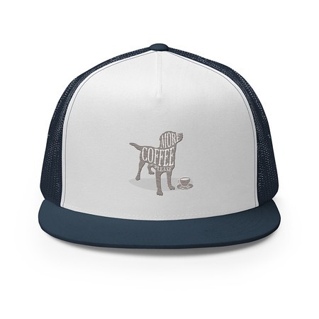 [ID: 100-G399] Coffee Dog 5 Panel Trucker Cap