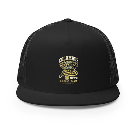[ID: 100-G412] Columbus Athletic 5 Panel Trucker Cap