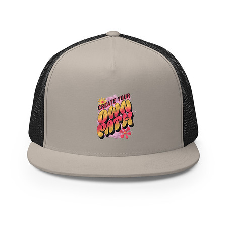 [ID: 100-G431] Create Your Own Path 5 Panel Trucker Cap