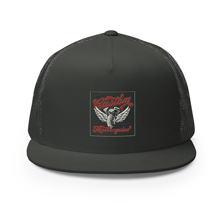 [ID: 100-G445] custom motorcycle  5 Panel Trucker Cap