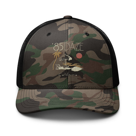 [ID: 680-G1] '85 Daze California Camouflage Trucker Hat
