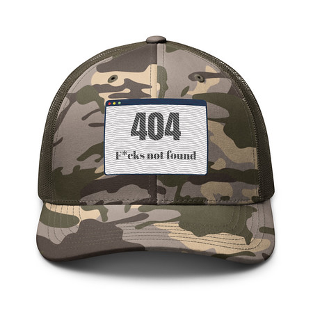 [ID: 680-G7] 404 Camouflage Trucker Hat