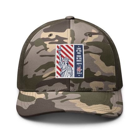 [ID: 680-G8] 4th of July Camouflage Trucker Hat