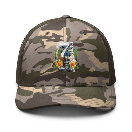 [ID: 680-G12] 7 Chakra Camouflage Trucker Hat