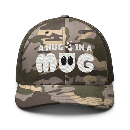 [ID: 680-G17] A Hug in a Mug - Funny Cartoon Camouflage Trucker Hat