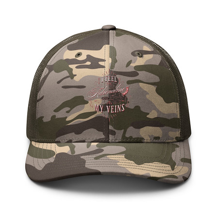 [ID: 680-G24] Adrenaline in my Veins - Victorian Camouflage Trucker Hat