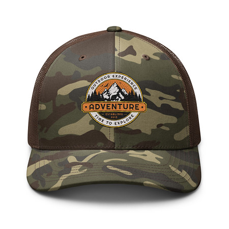 [ID: 680-G26] Adventure - Outdoor Mountain Camouflage Trucker Hat