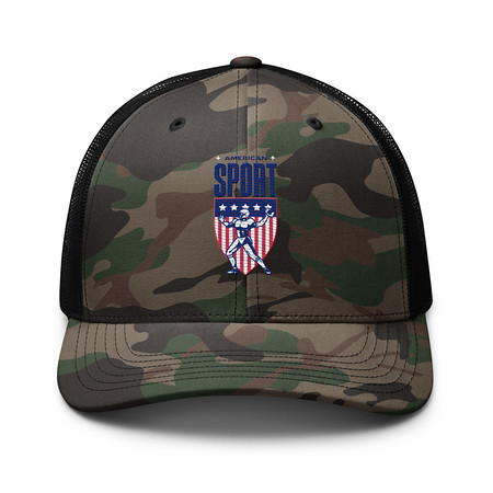 [ID: 680-G71] American Football Sport Camouflage Trucker Hat