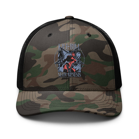 [ID: 680-G90] Anime Vintage Camouflage Trucker Hat