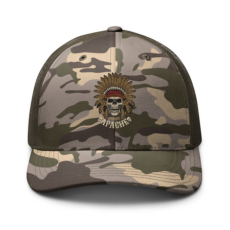 [ID: 680-G94] Apache Warriors - Indian Skull Camouflage Trucker Hat