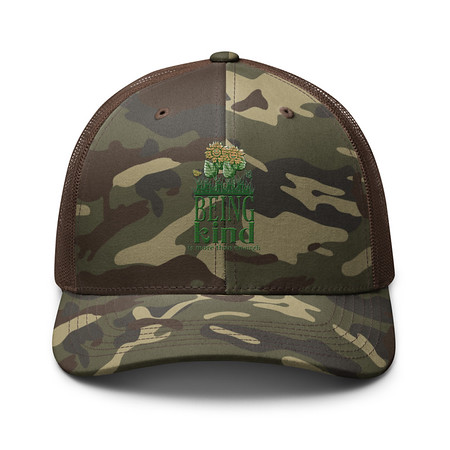 [ID: 680-G177] Being Kind is more than enough Camouflage Trucker Hat