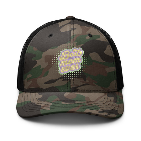 [ID: 680-G188] Best Mom Ever - Retro Typography Camouflage Trucker Hat