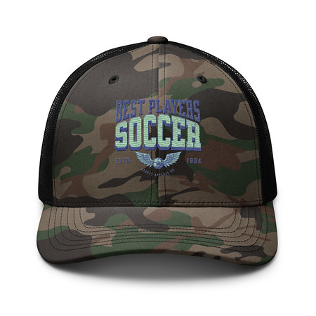 [ID: 680-G190] Best Players Soccer Camouflage Trucker Hat