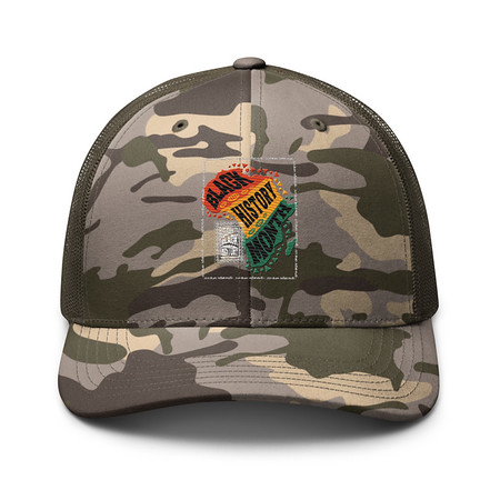 [ID: 680-G222] Black History Month - Tribal History Camouflage Trucker Hat