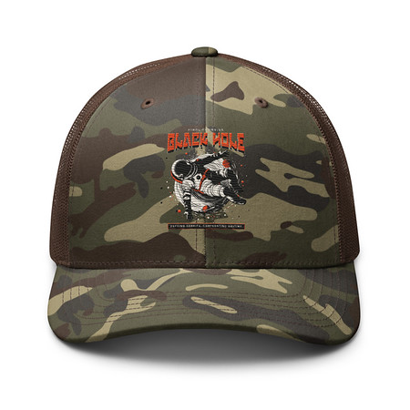 [ID: 680-G224] Black Hole Camouflage Trucker Hat