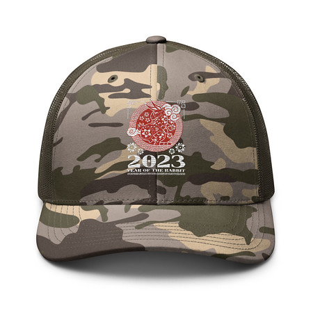 [ID: 680-G368] Chinese Lunar Year - Rabbit Camouflage Trucker Hat