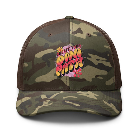 [ID: 680-G431] Create Your Own Path Camouflage Trucker Hat