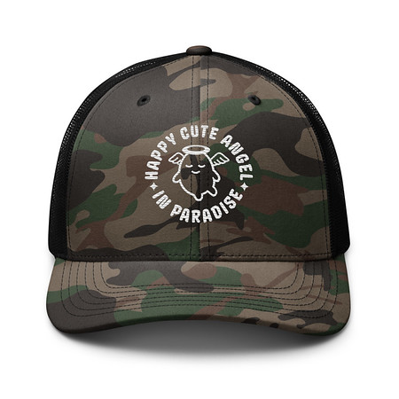 [ID: 680-G449] Cute Angel - Wings Camouflage Trucker Hat