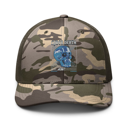 [ID: 680-G457] Cyber Death - Skull Camouflage Trucker Hat