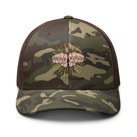 [ID: 680-G463] Dads Rule Camouflage Trucker Hat