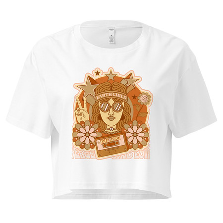 [ID: 636-G11] 60s tee design Women's Crop Top