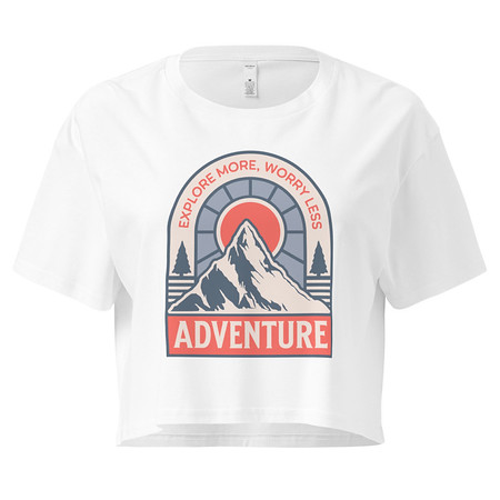 [ID: 636-G25] Adventure - Mountain Climbing Women's Crop Top