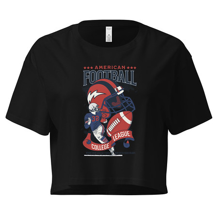 [ID: 636-G68] American Football - Athletic College League Women's Crop Top