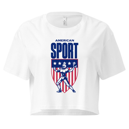 [ID: 636-G71] American Football Sport Women's Crop Top
