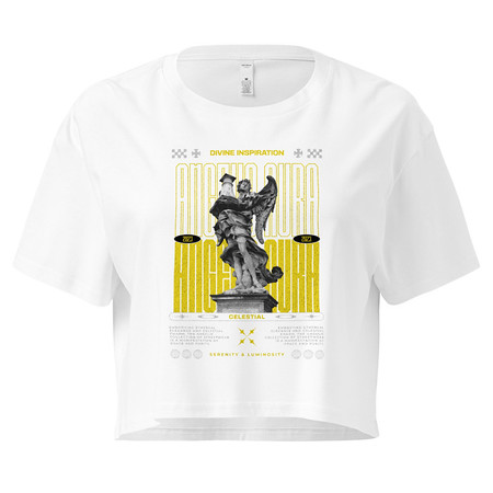 [ID: 636-G82] Angelic Aura Streetwear Women's Crop Top