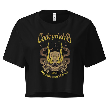 [ID: 636-G137] Band Merchandise Tour Illustration Women's Crop Top