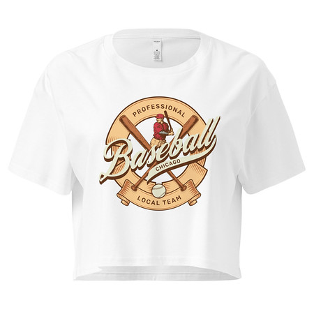 [ID: 636-G145] Baseball Team - College Sports Women's Crop Top