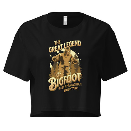 [ID: 636-G206] Bigfoot Legend  - Appalachian Forest Women's Crop Top