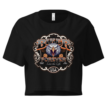 [ID: 636-G208] biker forever Women's Crop Top