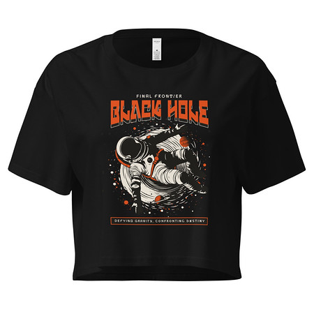 [ID: 636-G224] Black Hole Women's Crop Top