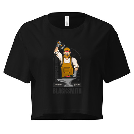 [ID: 636-G232] Blacksmith Workshop - Metalwork Women's Crop Top