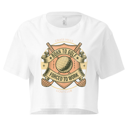 [ID: 636-G266] Born To Golf Women's Crop Top