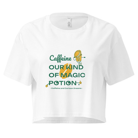[ID: 636-G307] Caffeine Cartoon Women's Crop Top