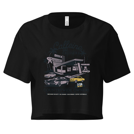 [ID: 636-G308] Caffeine Cruisers Women's Crop Top