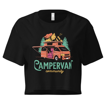 [ID: 636-G322] Campervan Community - Outdoor Adventure Women's Crop Top