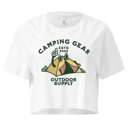 [ID: 636-G326] Camping Gear Women's Crop Top
