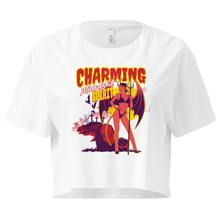 [ID: 636-G358] Charming Midnight Women's Crop Top