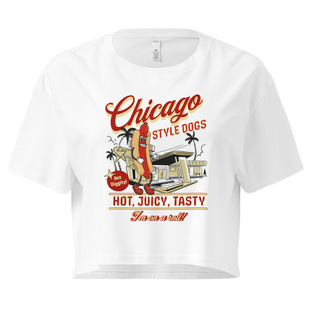 [ID: 636-G364] Chicago Style Hot Dogs Women's Crop Top