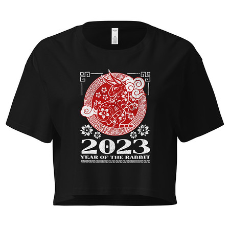 [ID: 636-G368] Chinese Lunar Year - Rabbit Women's Crop Top