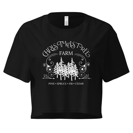 [ID: 636-G377] Christmas Tree Farm Women's Crop Top