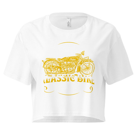 [ID: 636-G380] Classic Bike Women's Crop Top