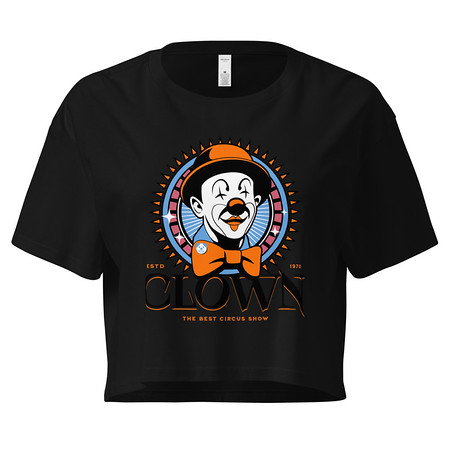 [ID: 636-G388] CLOWN LOGO Women's Crop Top