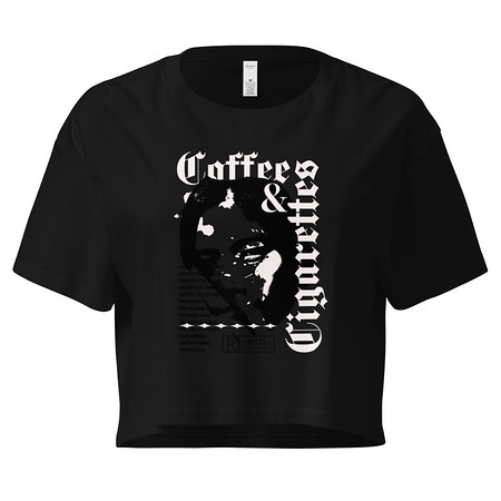 [ID: 636-G392] Coffee & Cigarettes Women's Crop Top