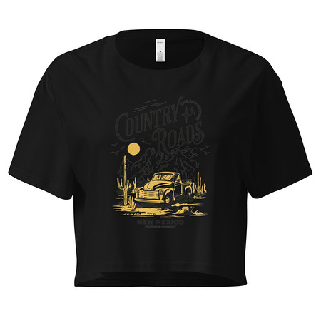 [ID: 636-G427] Country Roads - Wild West Women's Crop Top