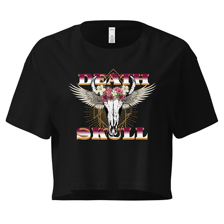 [ID: 636-G474] Deah Skull Women's Crop Top