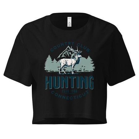 [ID: 636-G483] Deer Hunting Country Club  Women's Crop Top